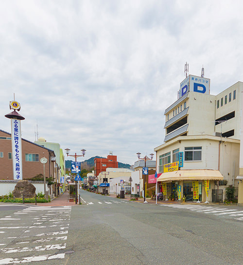 長府商店街の風景
