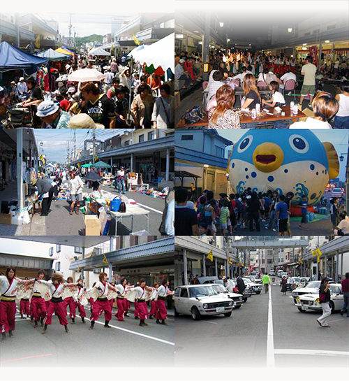 長府商店街の風景